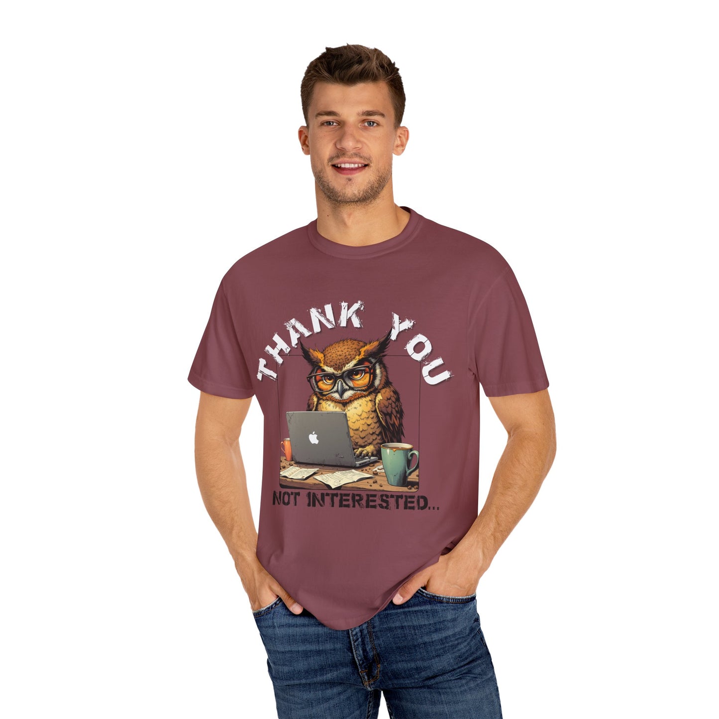 Owl 'Thank You, Not Interested' Graphic T-Shirt