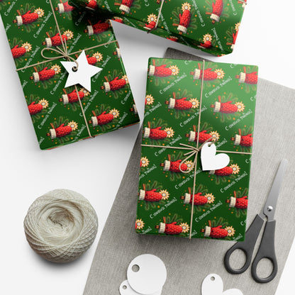 Christmas Nutcracker Gift Wrap Paper - Holiday Wrapping Sheets