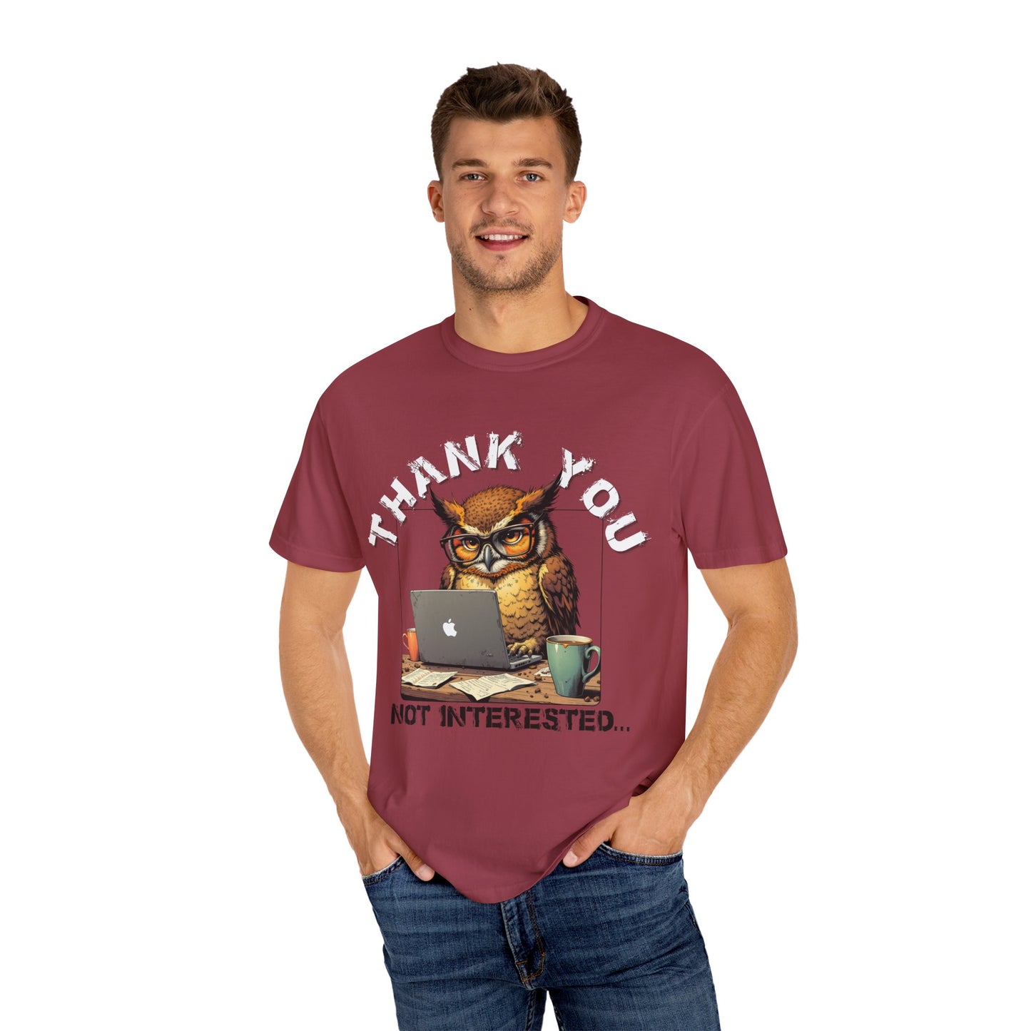 Owl 'Thank You, Not Interested' Graphic T-Shirt