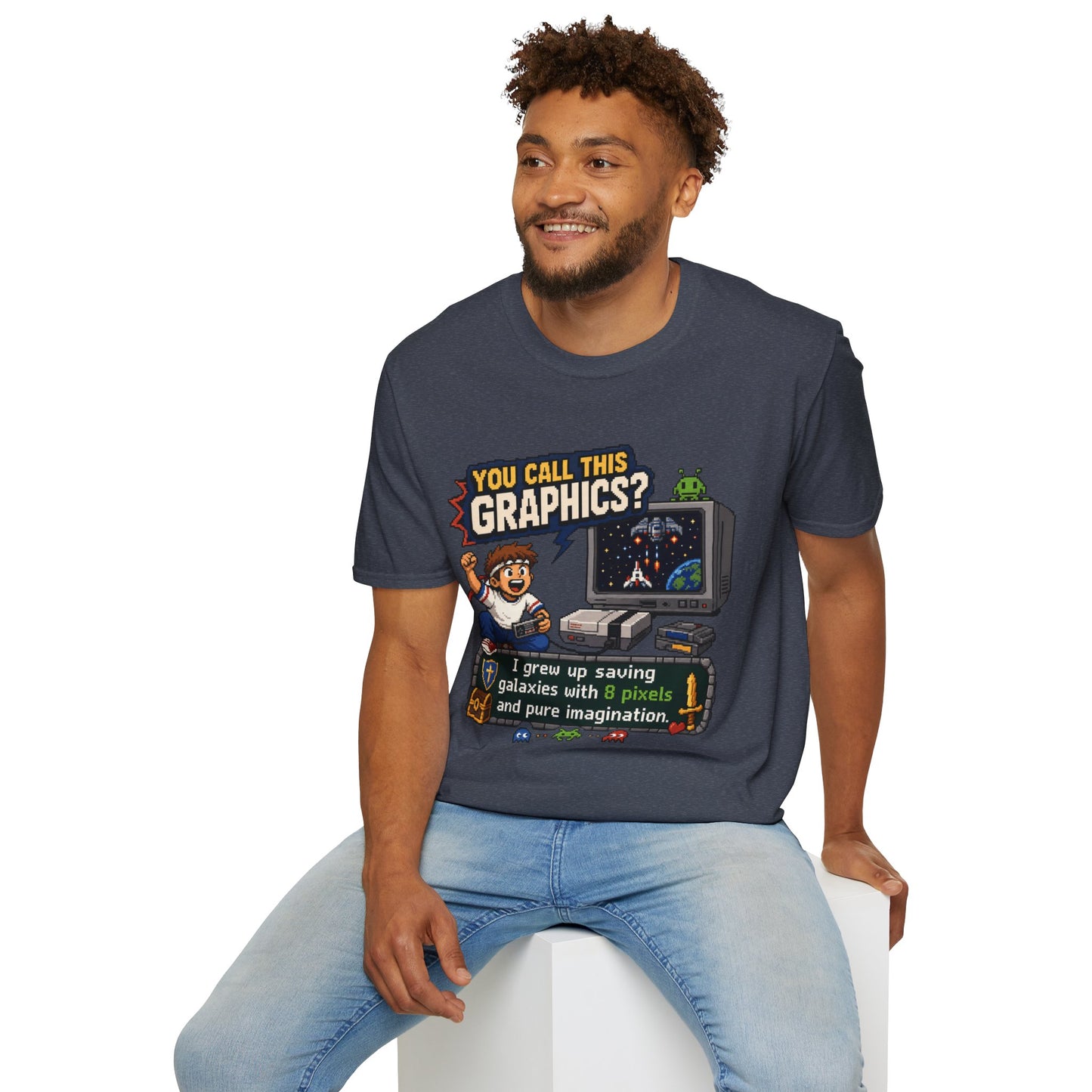 T-Shirt — "You Call This Graphics?" Retro Gamer Vintage Video Game Tee
