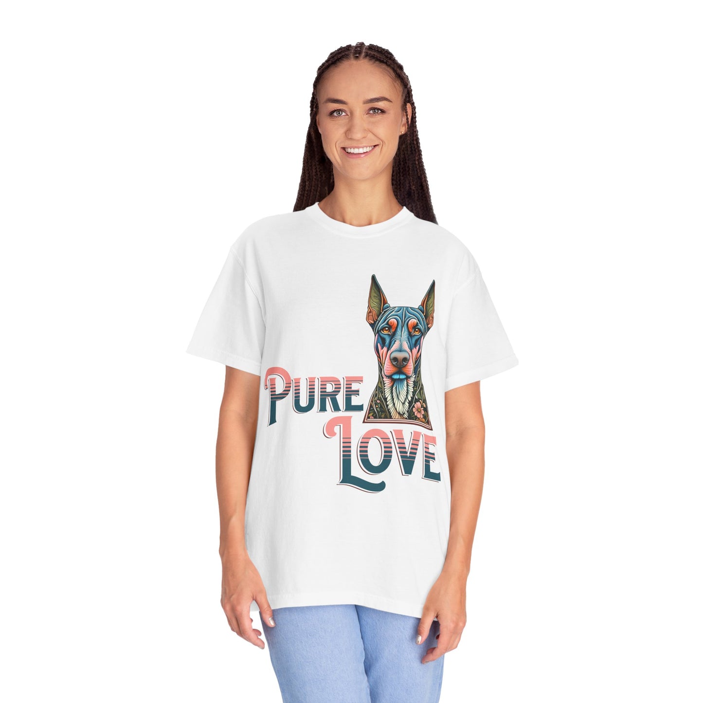 Pure Love Unisex Garment-Dyed T-Shirt - Dog Lovers Tee