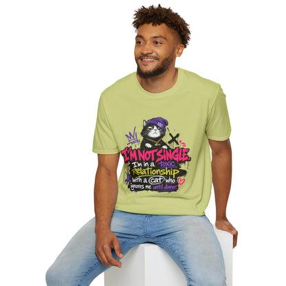 T‑Shirt — “I’m Not Single: I’m in a Toxic Relationship with a Cat” Graphic Tee