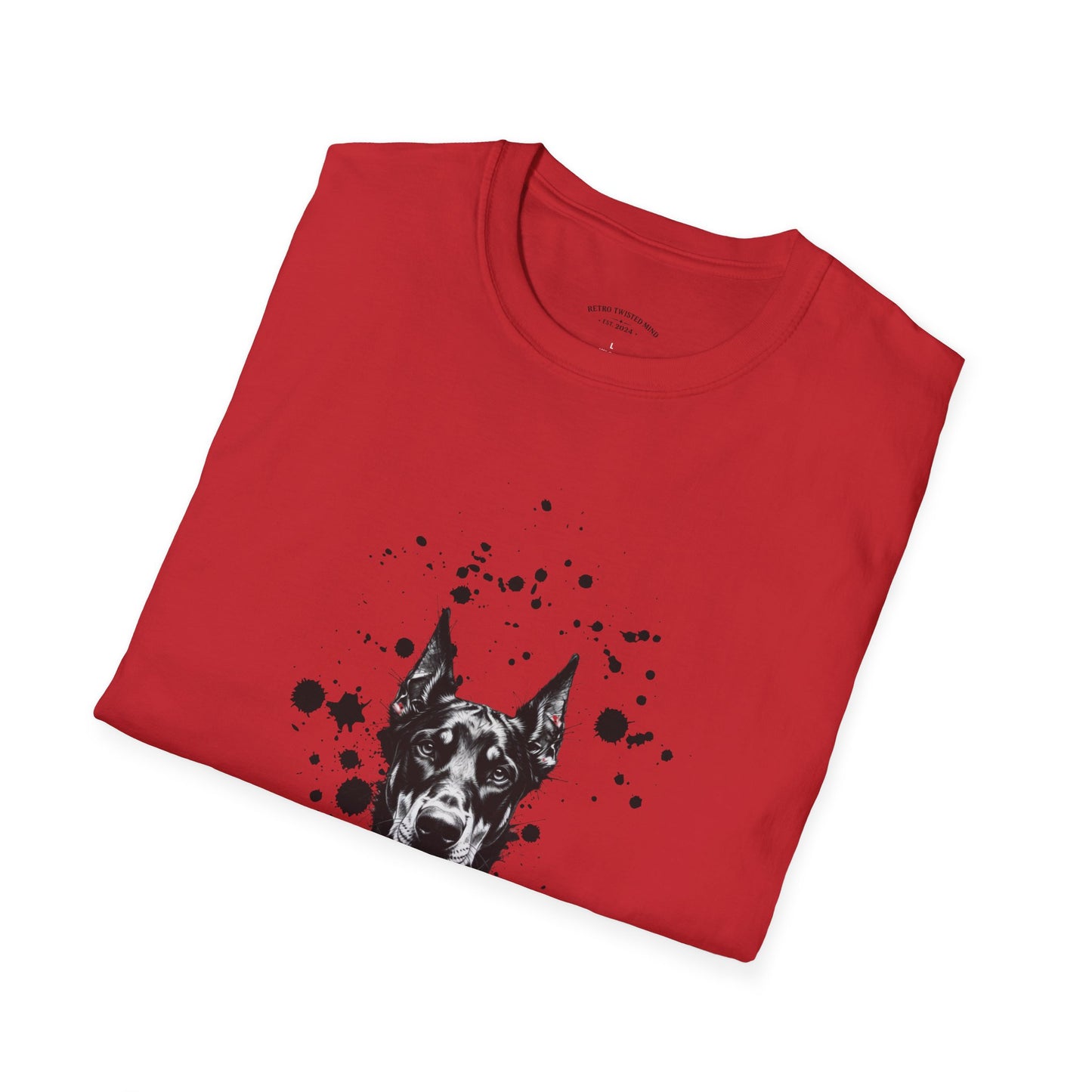 Doberman Ink Splatter T-Shirt