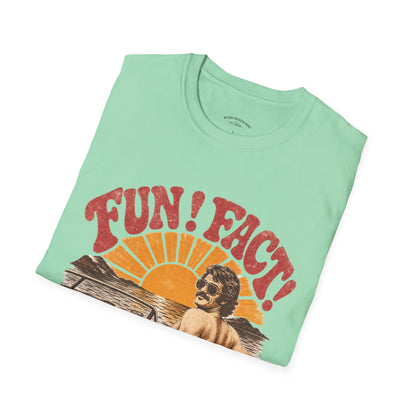 Retro 'FUN! FACT!' Surf Tee — Vintage Sunset Beach Graphic T-Shirt