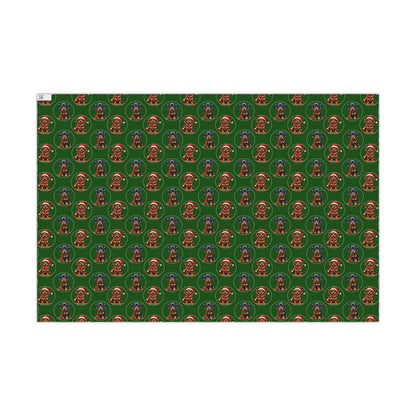 Christmas Dachshund Gift Wrap Paper — Cute Sausage Dog Holiday Wrapping Sheets