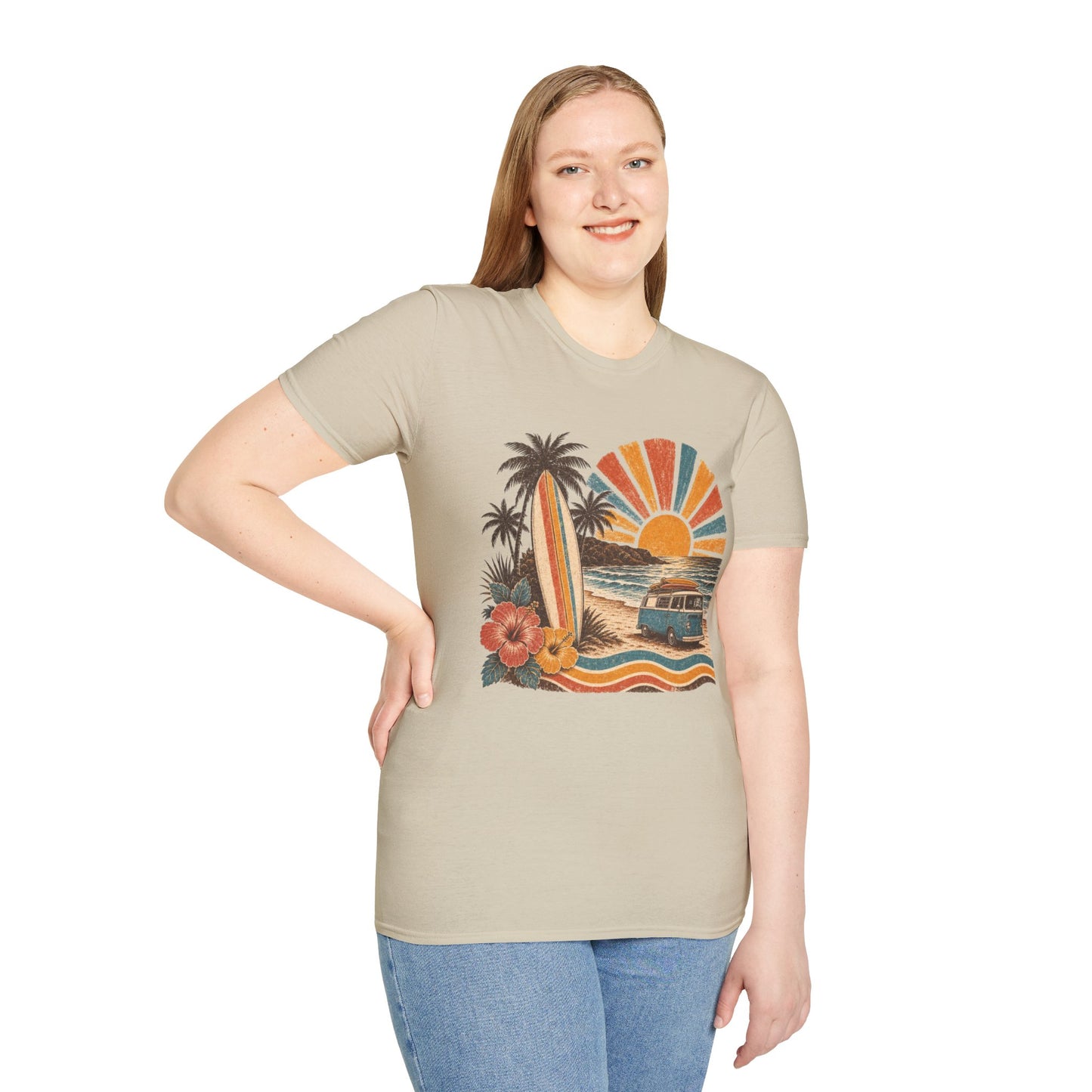Retro Surf Sunset T-Shirt