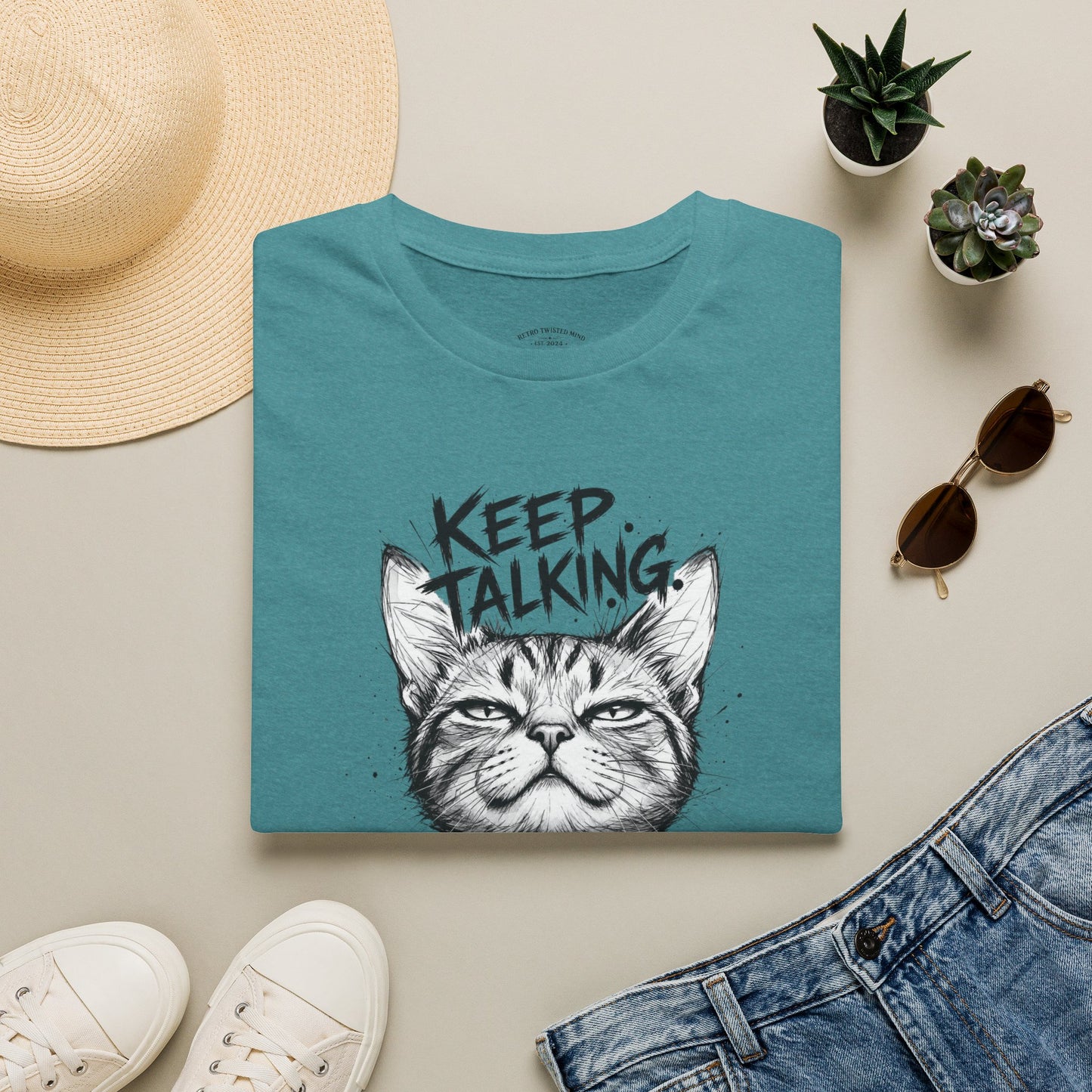 Keep Talking I'm Taking Notes Cat T‑Shirt