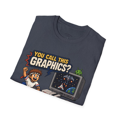 T-Shirt — "You Call This Graphics?" Retro Gamer Vintage Video Game Tee
