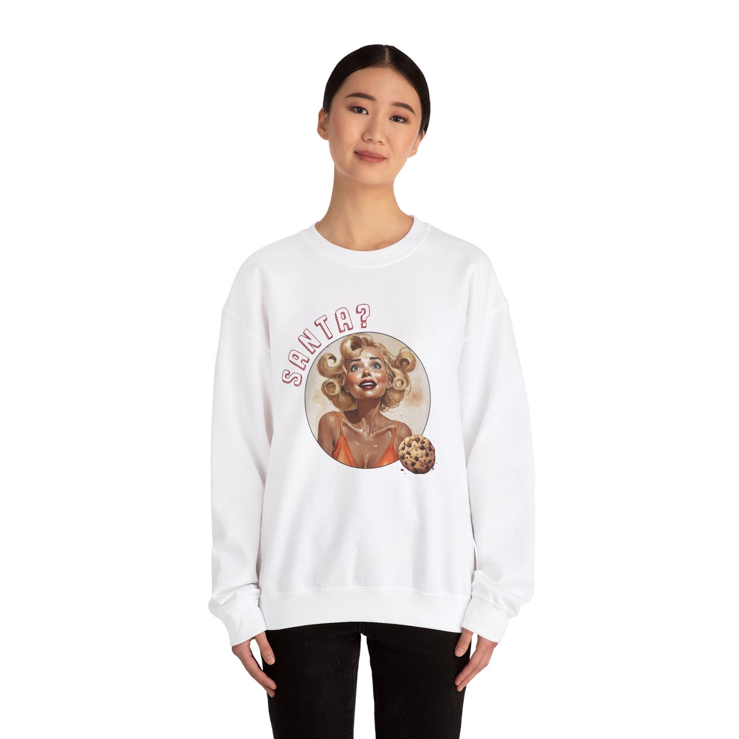 Funny Cookie Lover Sweatshirt - Retro Design - Santa? Christmas