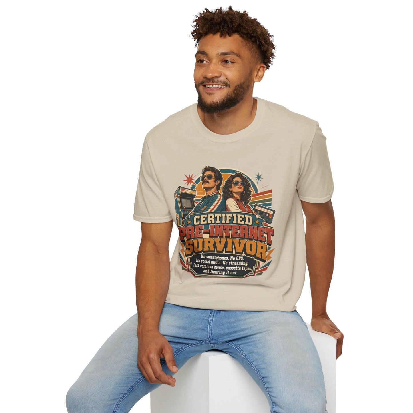 Certified Pre-Pandemic Survivor T-Shirt — Retro 70s Vintage Graphic