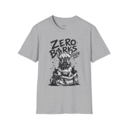 Zero Barks Given Bulldog T-Shirt — Funny Dog Lover Tee