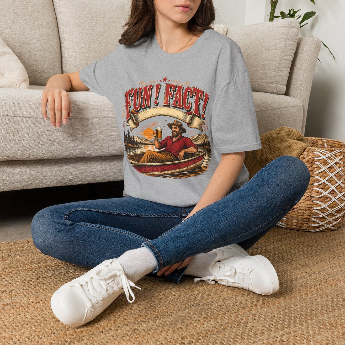 Fun! Fact! T-Shirt — Vintage Beer Drinker Graphic Tee