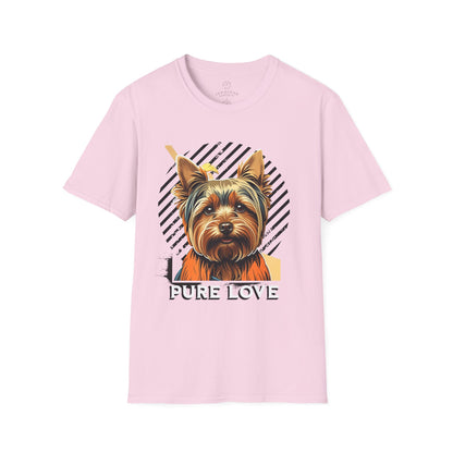 Pure Love Yorkie Unisex Softstyle T-Shirt - Perfect Gift for Dog Lovers