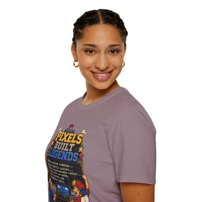 Pixels Built Legends T‑Shirt — Retro Gaming Nostalgia Tee