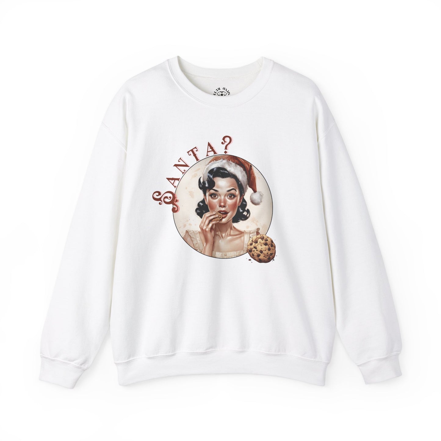 Funny Cookie Lover Sweatshirt - Retro Design - Santa? Christmas