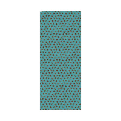 Pinecone & Spruce Teal Gift Wrap Paper – Rustic Holiday Wrapping Sheets
