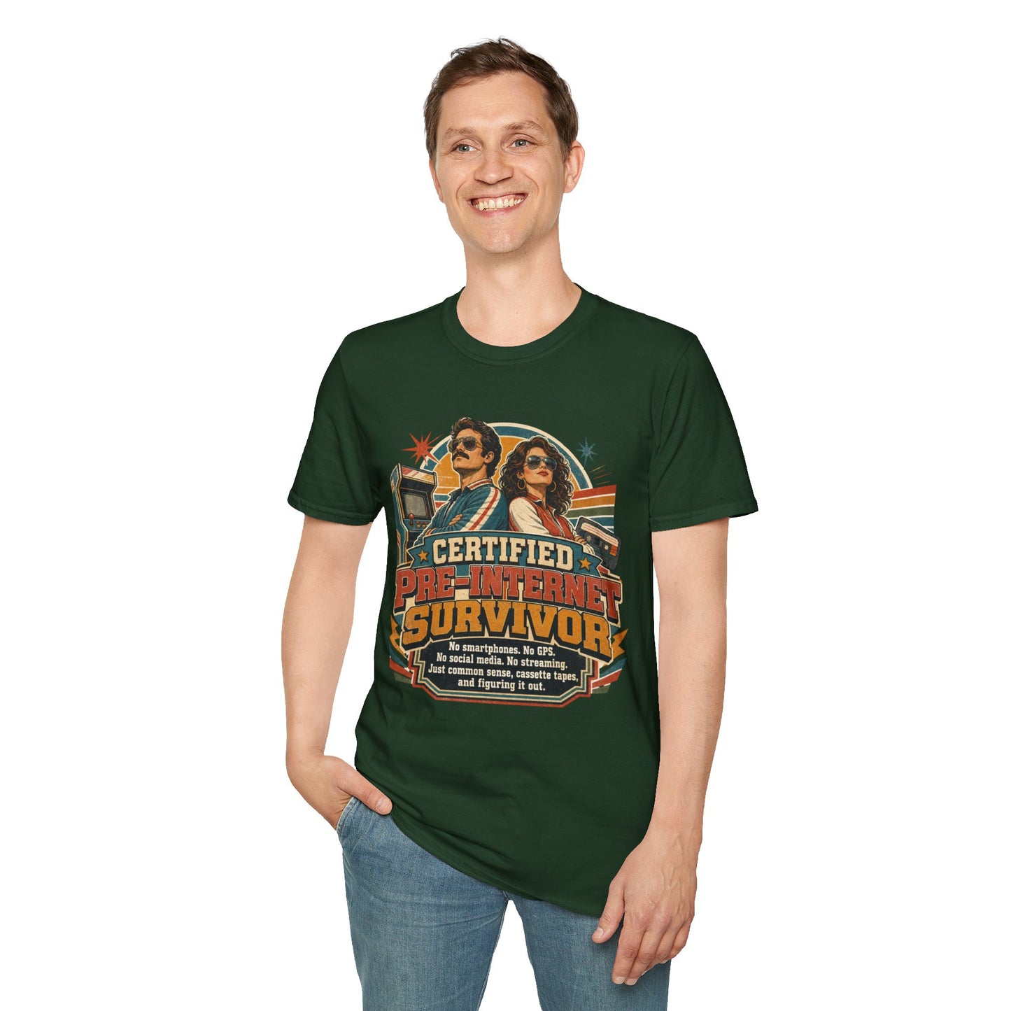 Certified Pre-Pandemic Survivor T-Shirt — Retro 70s Vintage Graphic