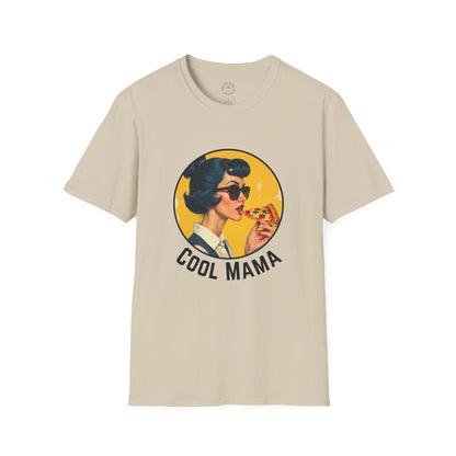 Cool Mama Unisex Softstyle T-Shirt - Retro Chic Pizza Lover Tee,mom