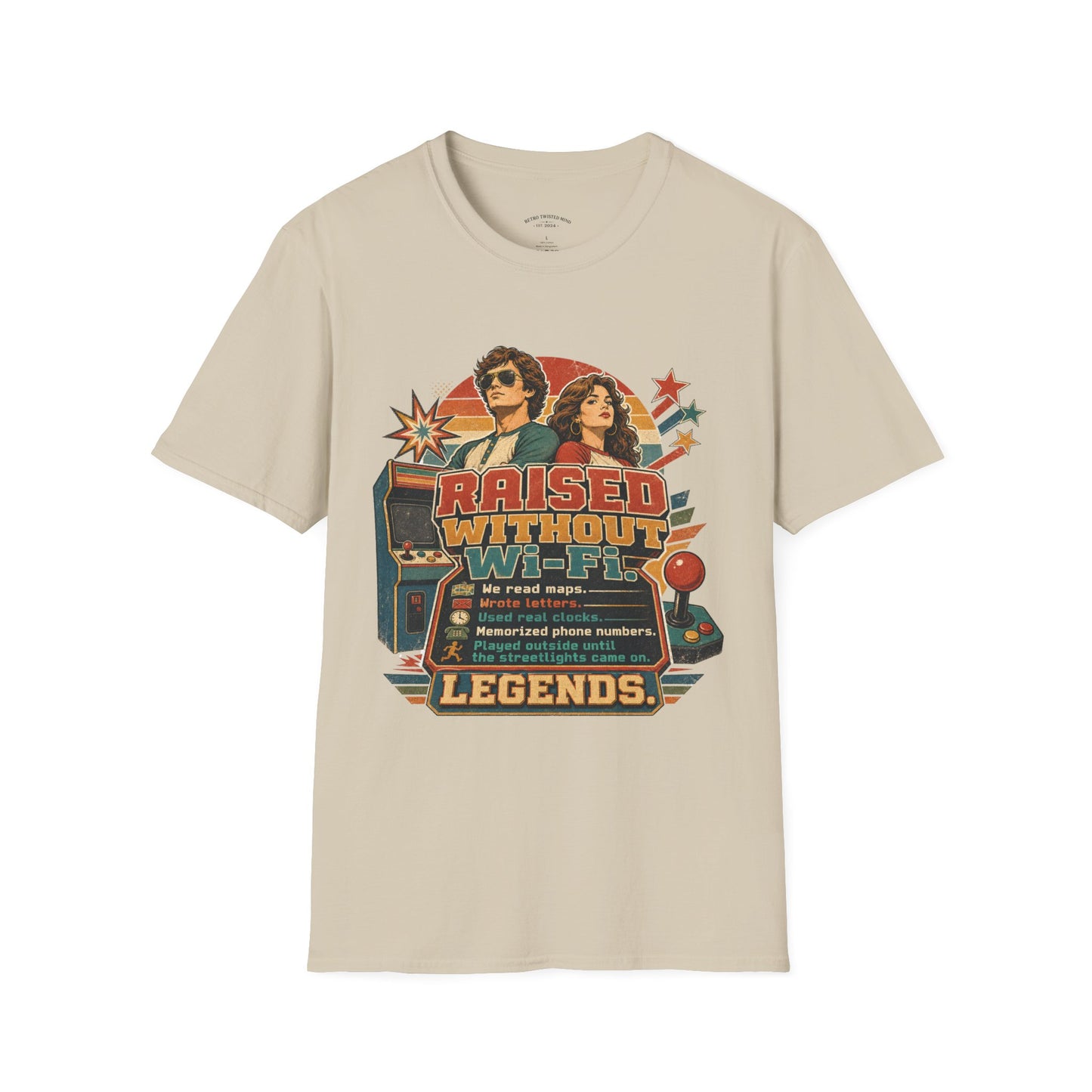 Raised Without Wi‑Fi T-Shirt — Retro 'Legends' Vintage Graphic Tee