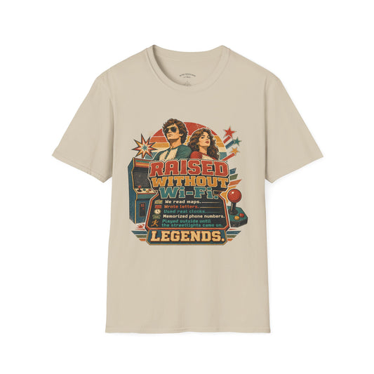 Raised Without Wi‑Fi T-Shirt — Retro 'Legends' Vintage Graphic Tee