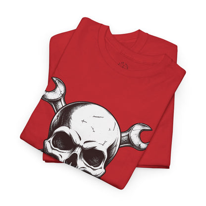 Mechanic Skull Tee — Wrench Crossbones Graphic T-Shirt
