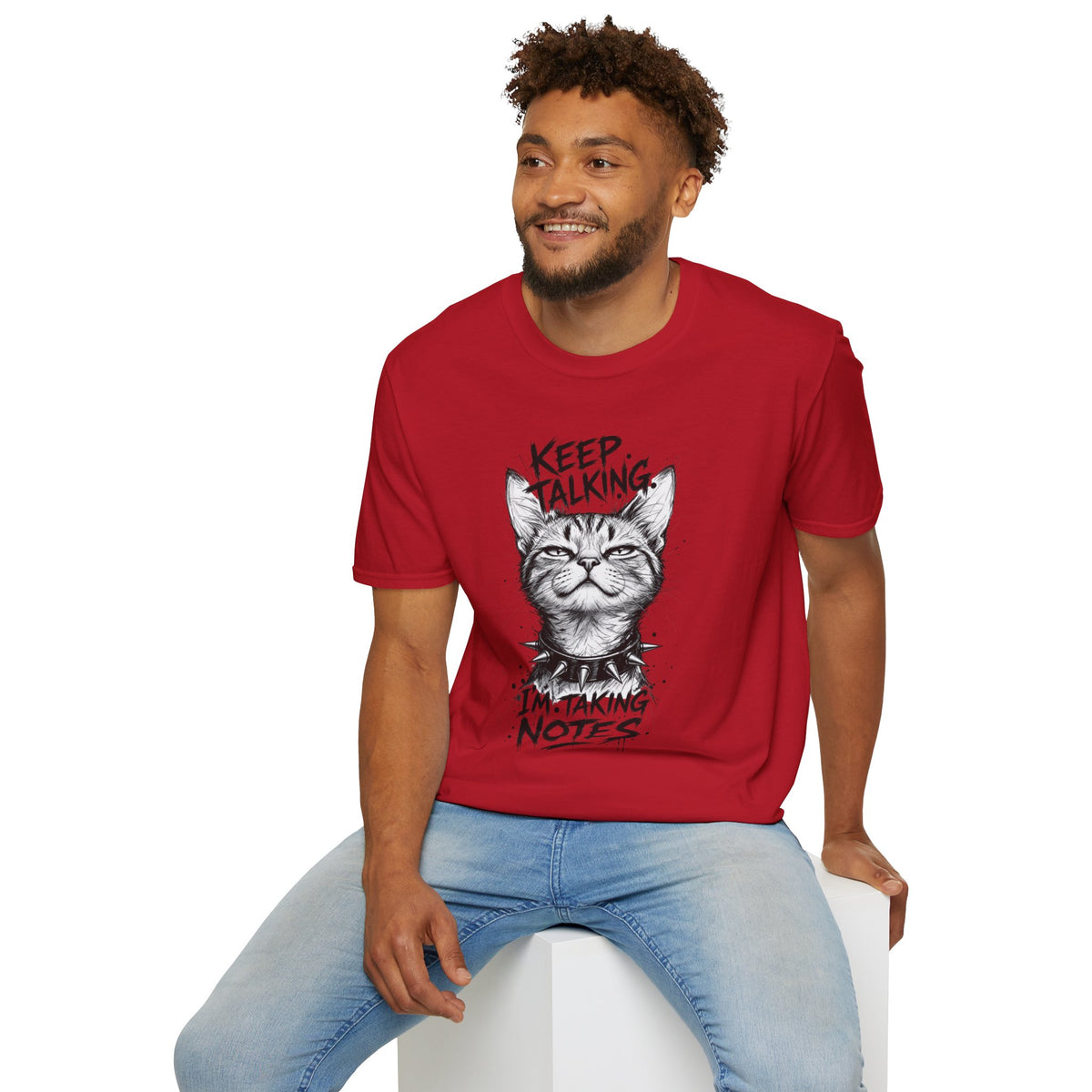 Keep Talking I'm Taking Notes Cat T‑Shirt