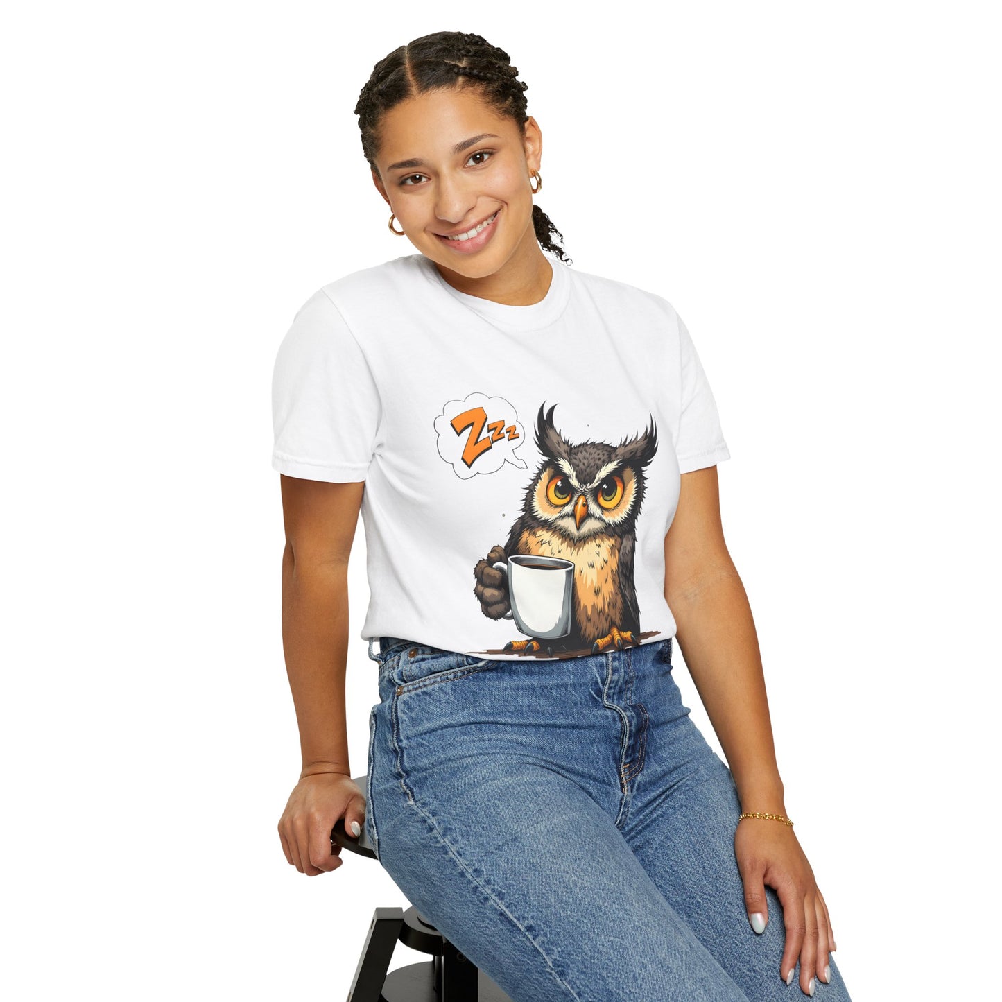 Not In The Mood Owl T-Shirt — Funny Sleepy Owl Coffee Tee