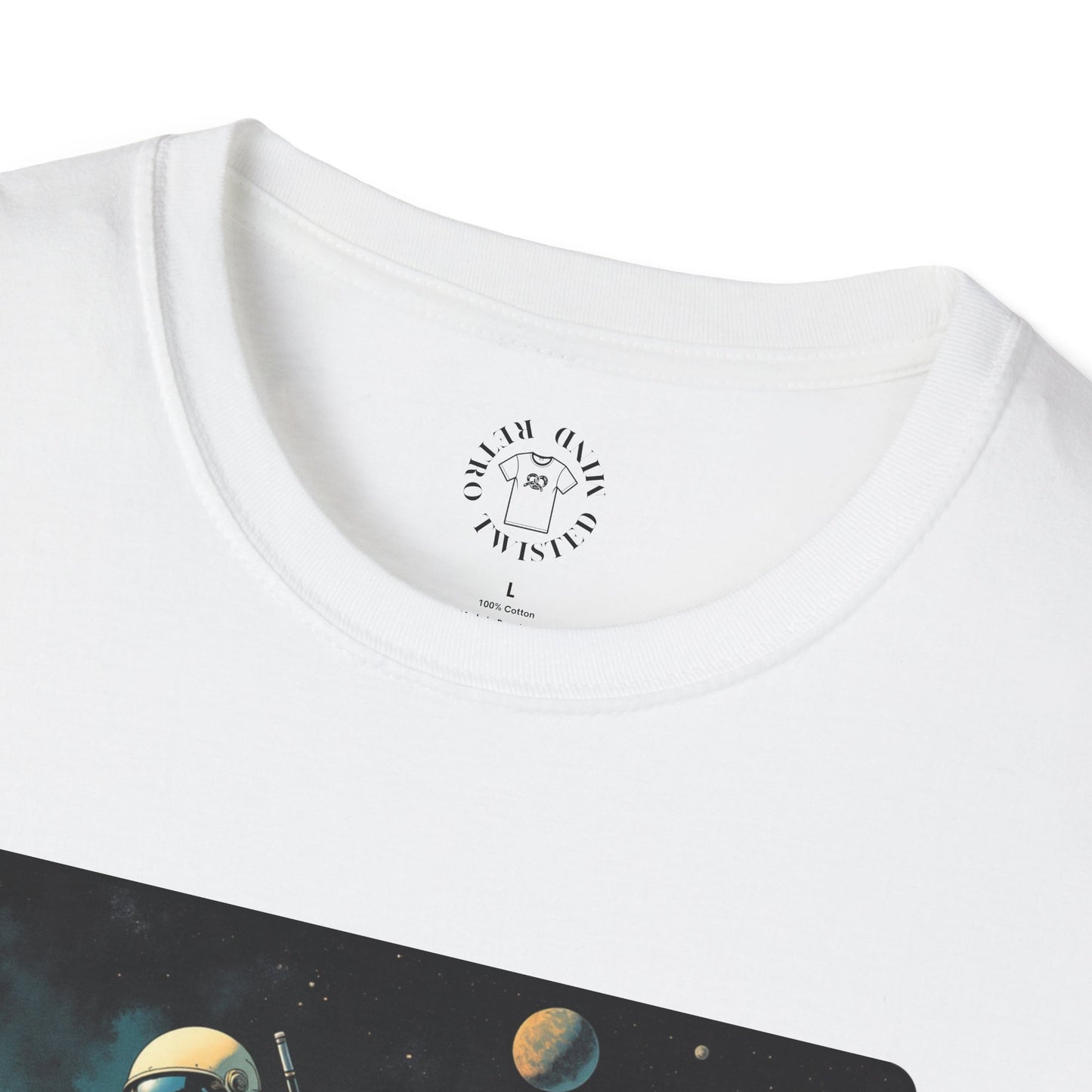 Vintage Space Explorer T-Shirt - 'My Game My Rules' golf, moon,sport