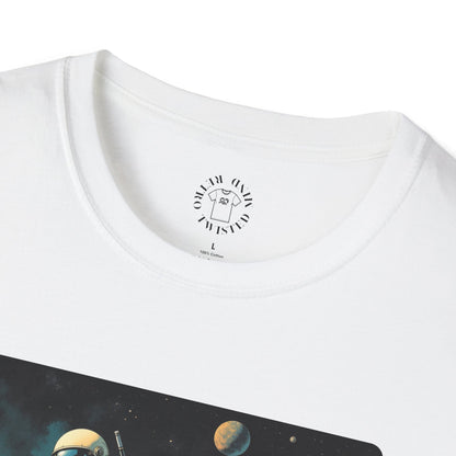 Vintage Space Explorer T-Shirt - 'My Game My Rules' golf, moon,sport