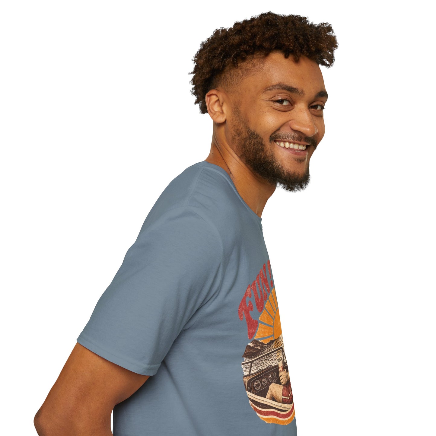 Retro 'FUN! FACT!' Surf Tee — Vintage Sunset Beach Graphic T-Shirt