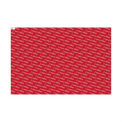 Wrapping Paper — Red Russian "С Новым Годом!" Holiday Gift Wrap