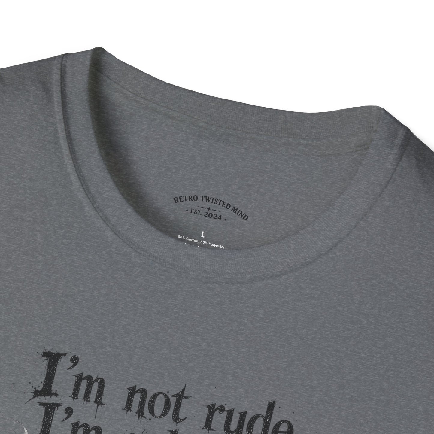 Cat Graphic T‑Shirt — "I'm Not Rude, I'm Selective" Funny Cat Tee