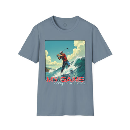 My Game Unisex Softstyle T-Shirt - Retro Golf Graphic Tee, golf, ocean,sport
