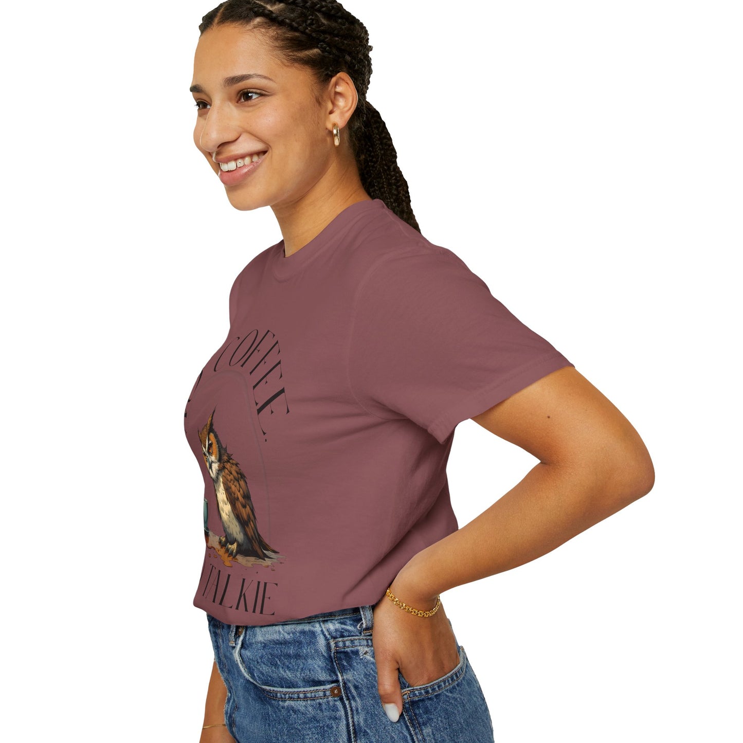 No Coffee No Talkie T-Shirt — Funny Owl Coffee Tee