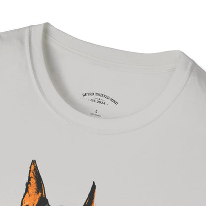 Doberman Graphic Tee — 'No, Thank You' Street Art T-Shirt