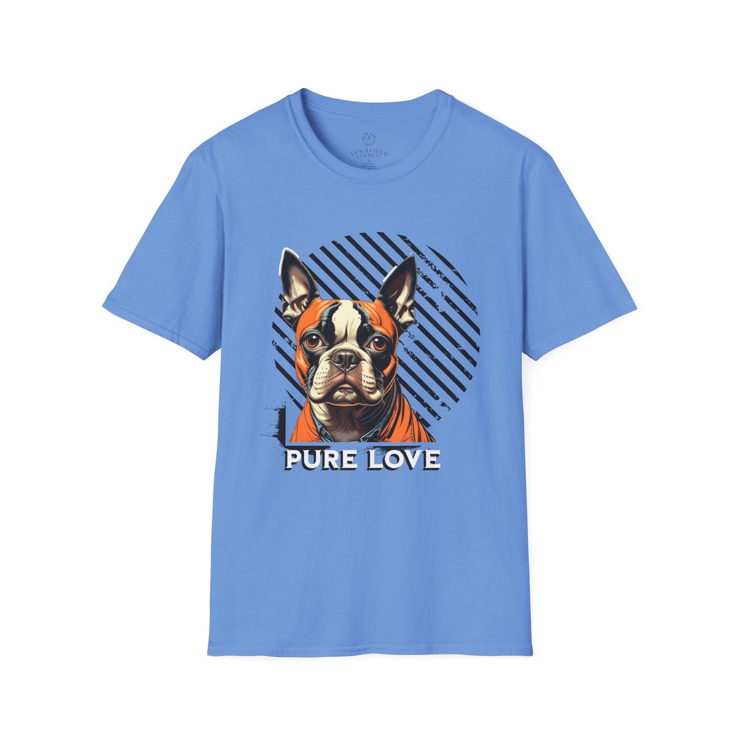 Pure Love French Bulldog T-Shirt | Unisex Softstyle Tee for Dog Lovers