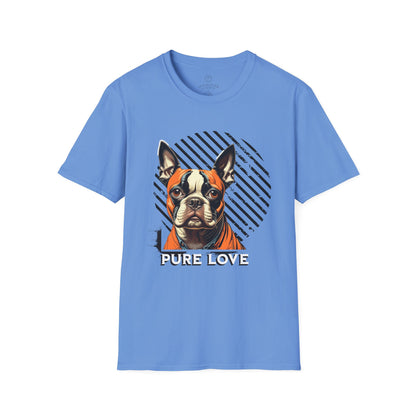 Pure Love French Bulldog T-Shirt | Unisex Softstyle Tee for Dog Lovers