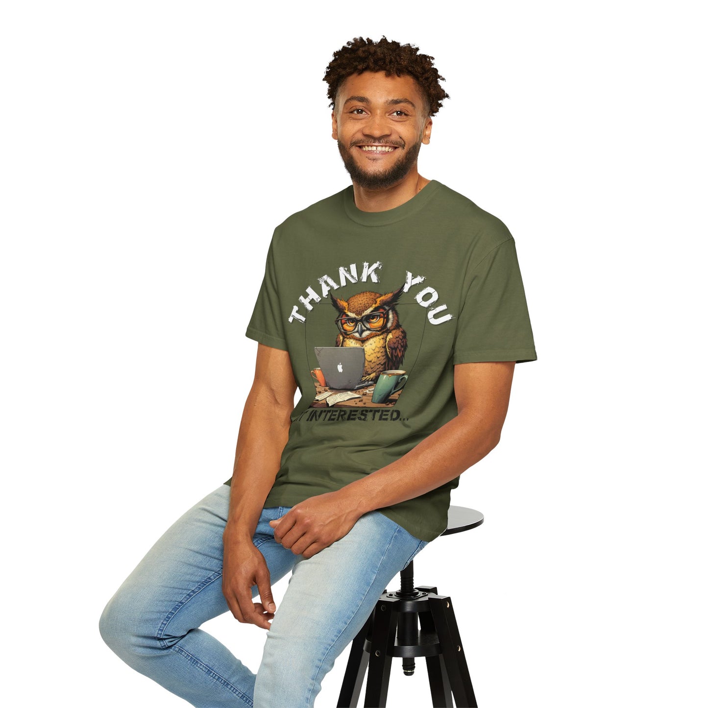Owl 'Thank You, Not Interested' Graphic T-Shirt