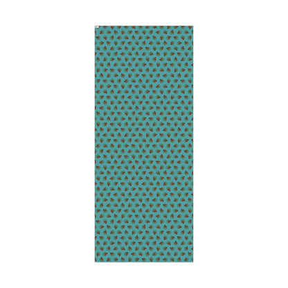 Pinecone Bouquet Gift Wrap - Rustic Teal Holiday Wrapping Paper