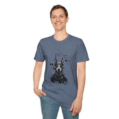 Doberman Ink Splatter T-Shirt