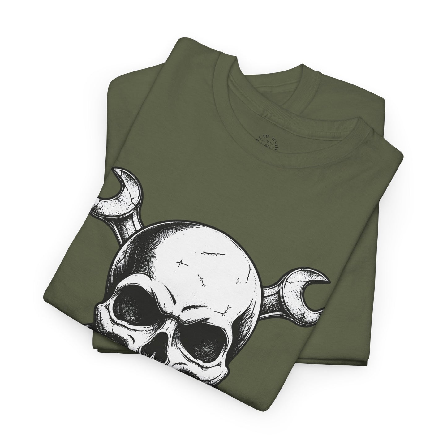 Mechanic Skull Tee — Wrench Crossbones Graphic T-Shirt
