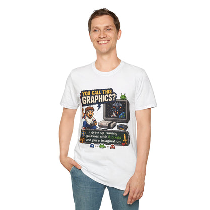 T-Shirt — "You Call This Graphics?" Retro Gamer Vintage Video Game Tee
