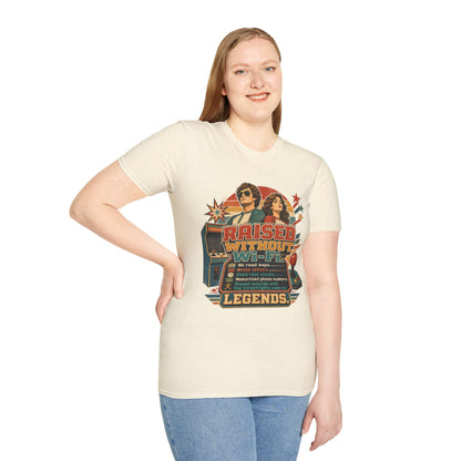 Raised Without Wi‑Fi T-Shirt — Retro 'Legends' Vintage Graphic Tee