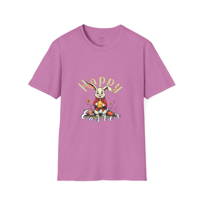 Happy Easter Unisex Softstyle T-shirt - Spring Celebration Tee,easter bunny