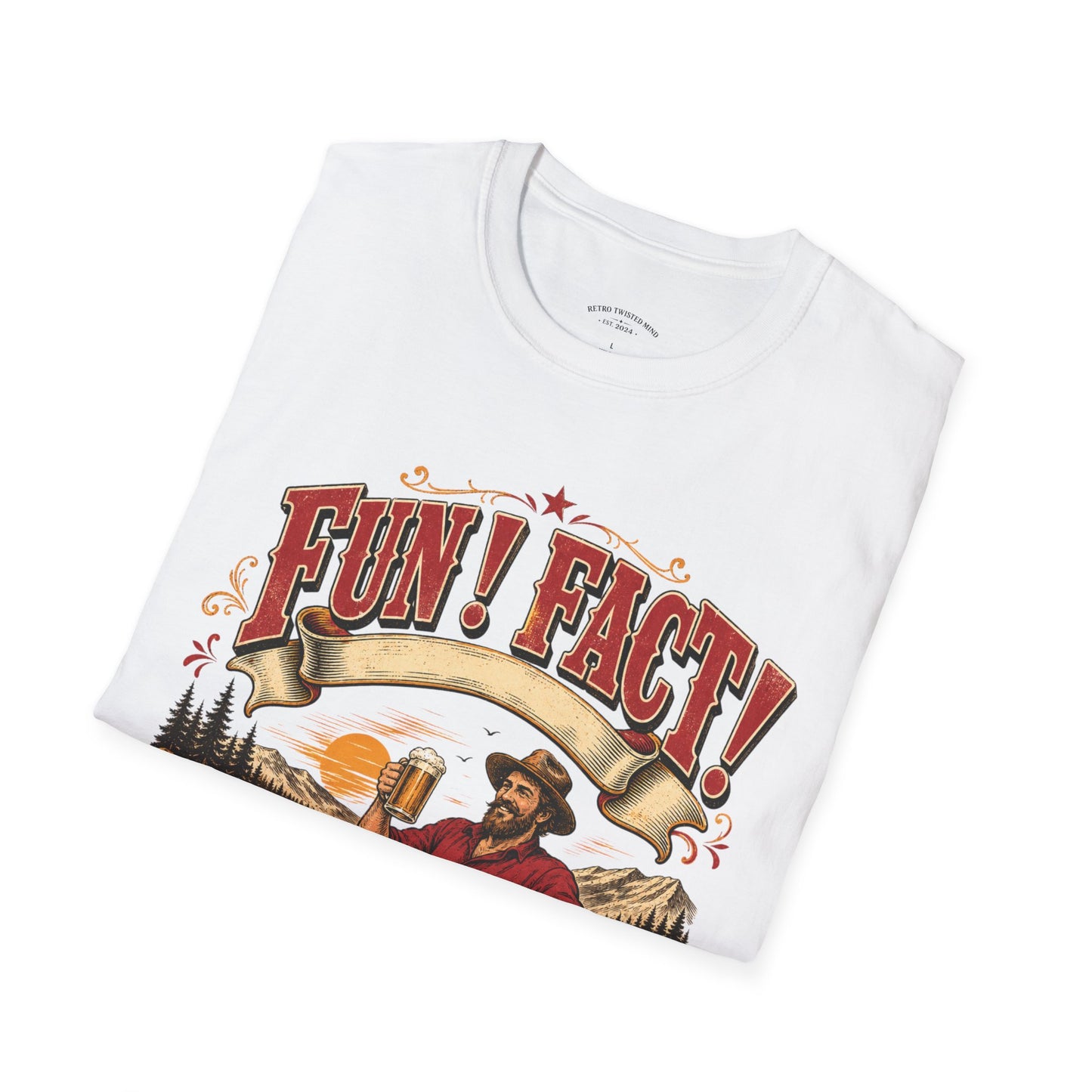 Fun! Fact! T-Shirt — Vintage Beer Drinker Graphic Tee