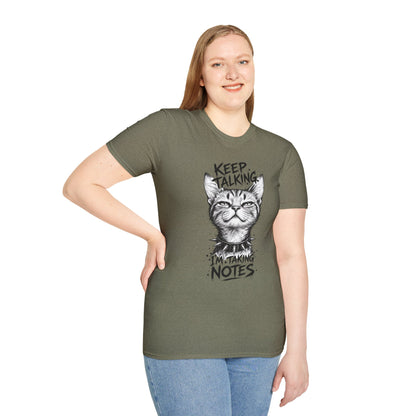 Keep Talking I'm Taking Notes Cat T‑Shirt
