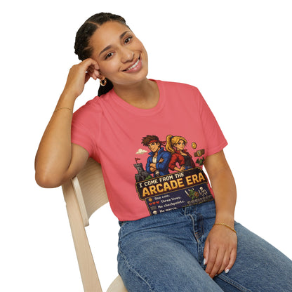 Retro Arcade Era T-Shirt — Pixel RPG Game Tribute