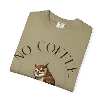 No Coffee No Talkie T-Shirt — Funny Owl Coffee Tee