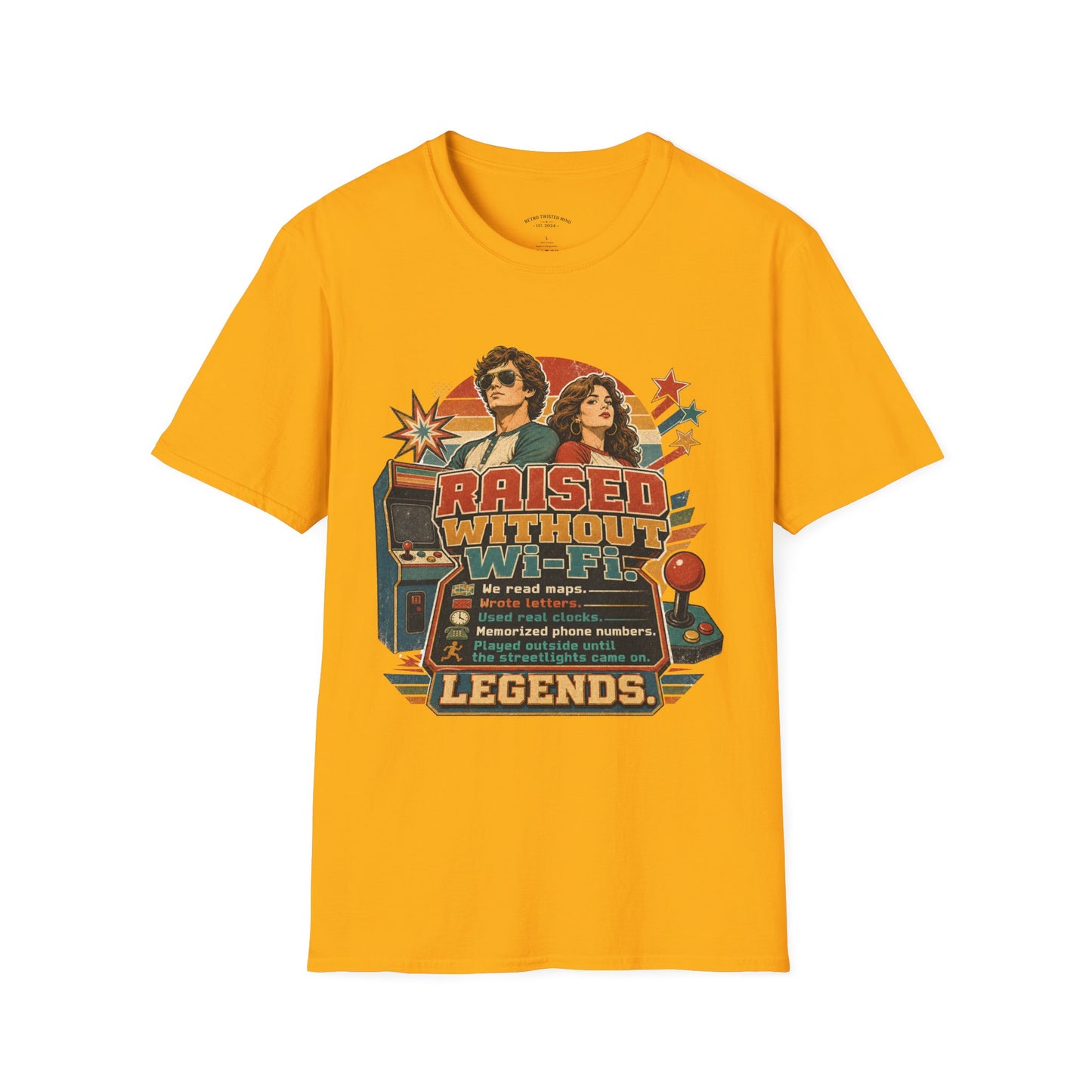 Raised Without Wi‑Fi T-Shirt — Retro 'Legends' Vintage Graphic Tee