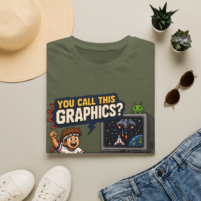 T-Shirt — "You Call This Graphics?" Retro Gamer Vintage Video Game Tee